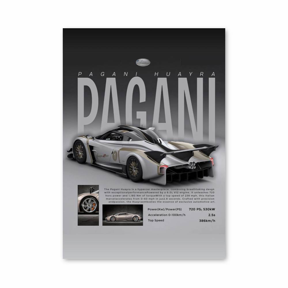 Poster Pagani Huayra Racing
