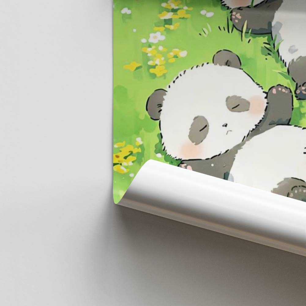 Póster Soñando Pandas