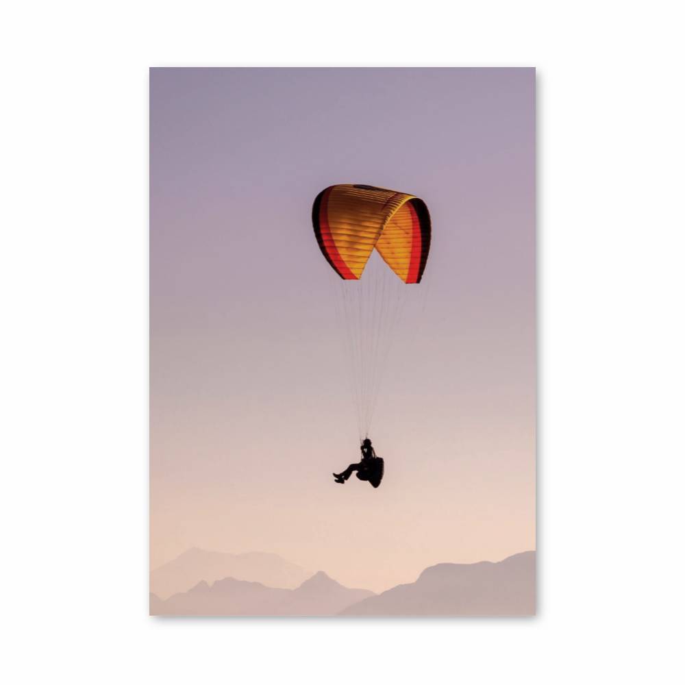Poster Parapente au Crépuscule