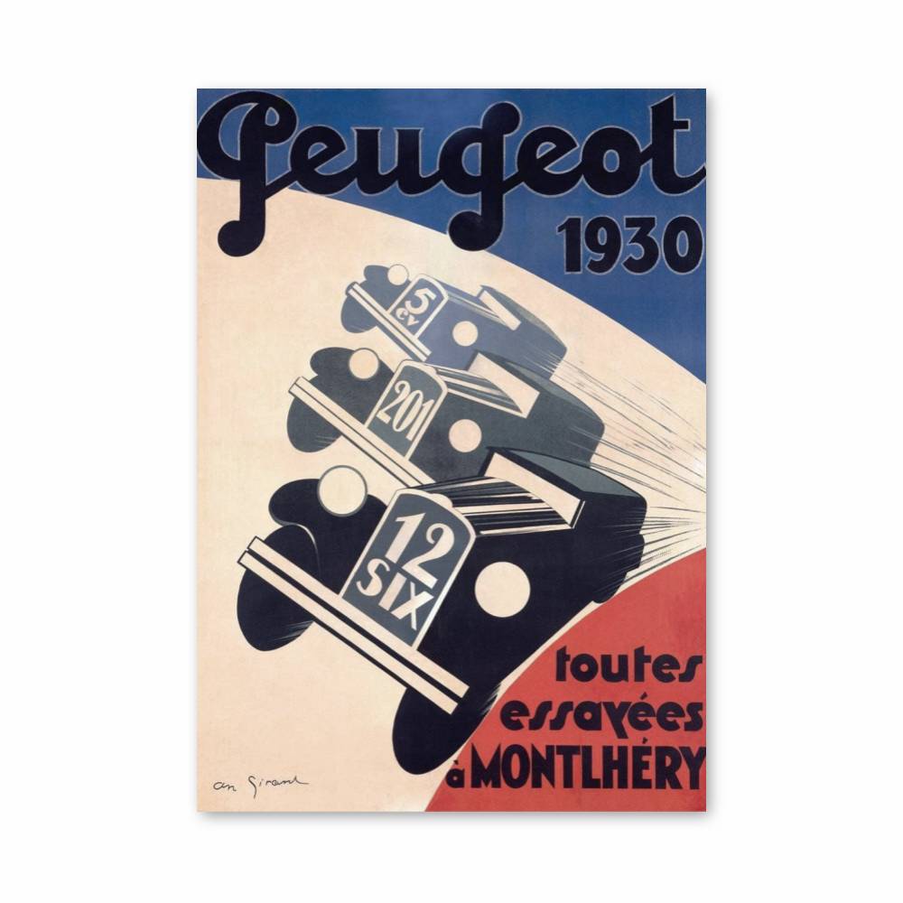 Poster Peugeot Vintage 1930