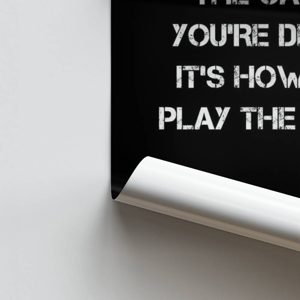 Póster Juega tu mano