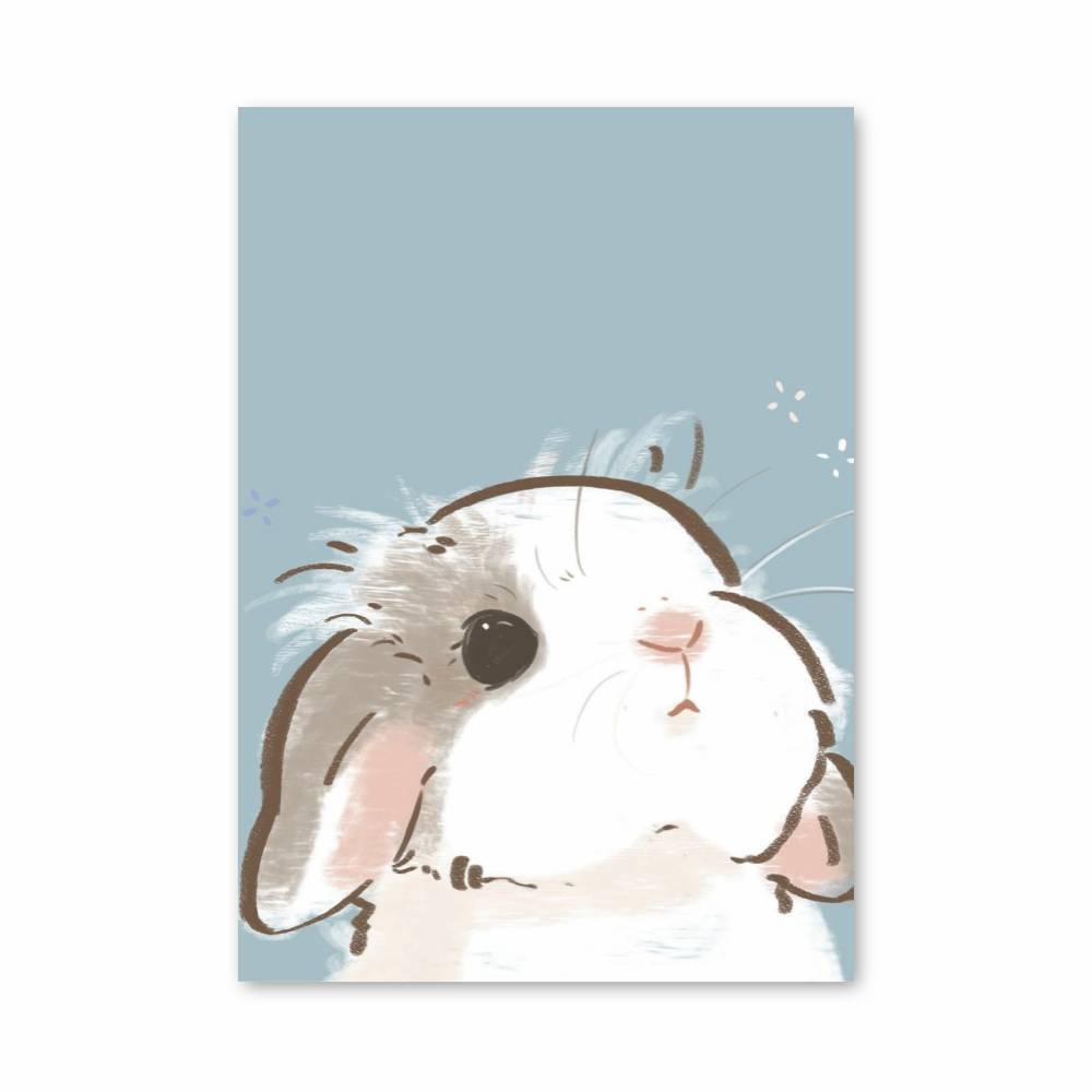 Poster Câlin Lapin