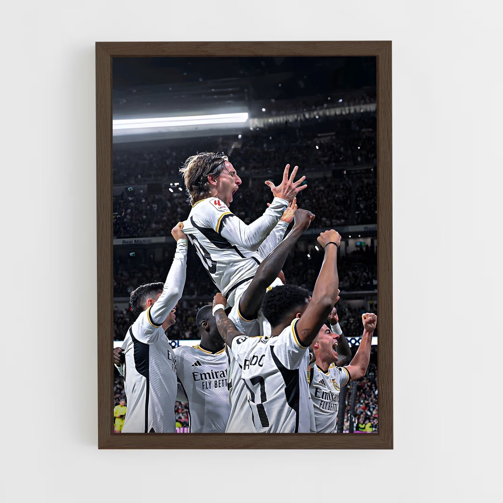 real-madrid-6 cadre Bois foncé
