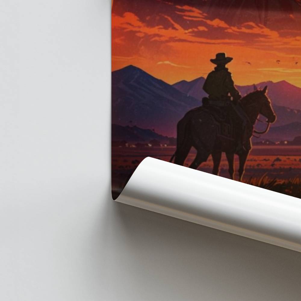 Crepúsculo ecuestre Póster