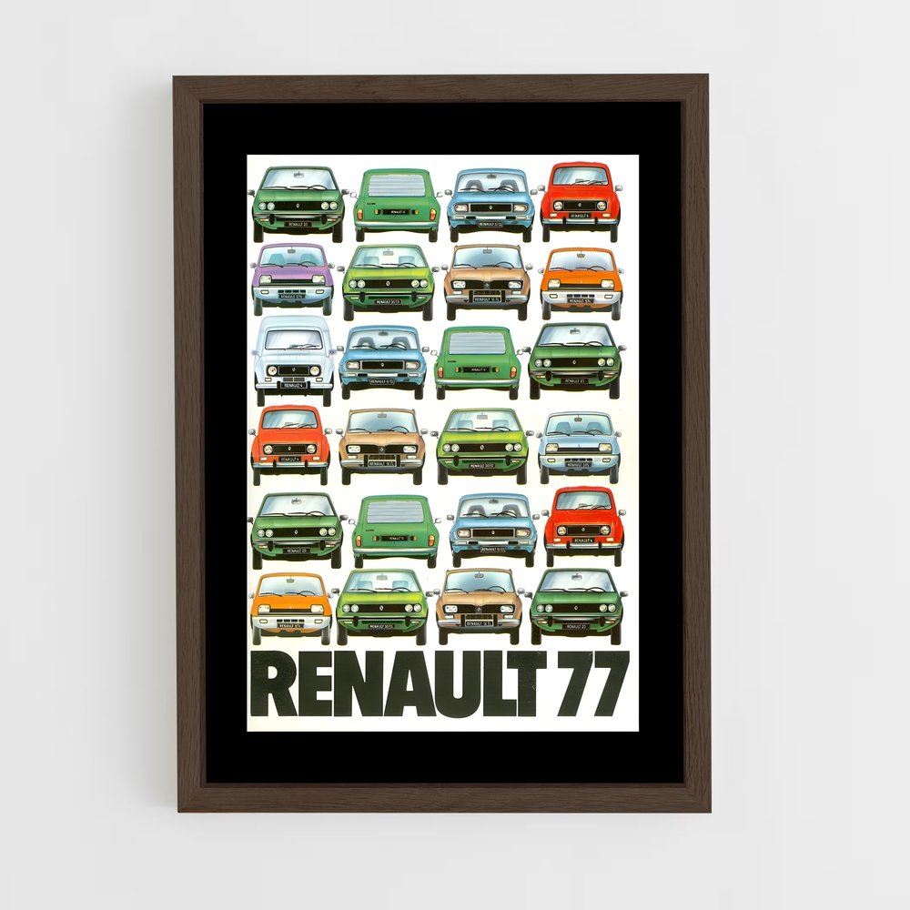 renault-13 cadre Bois foncé