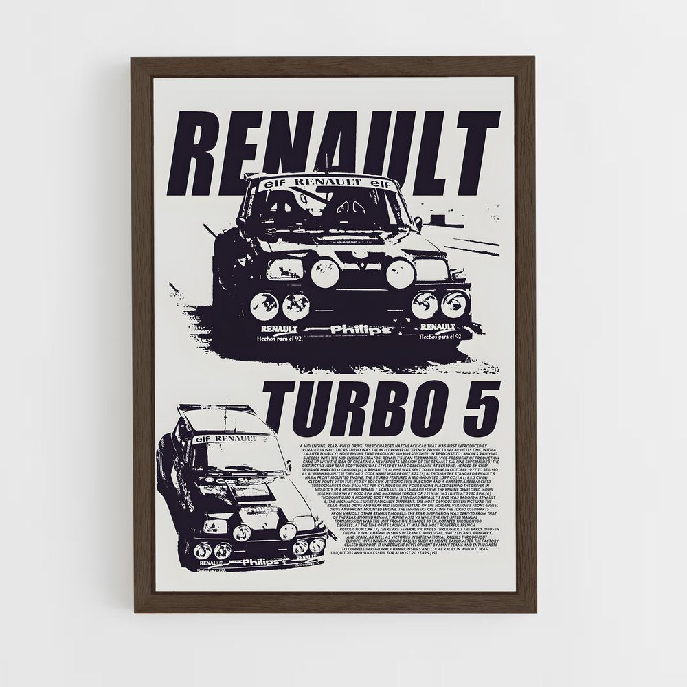 renault-14 cadre Bois foncé