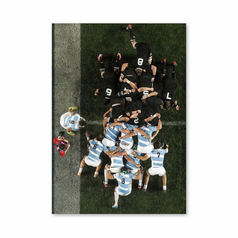 Poster Rugby Mélée
