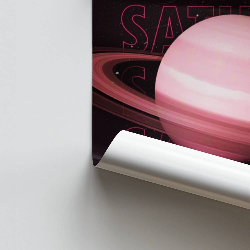 Saturno rosa Póster
