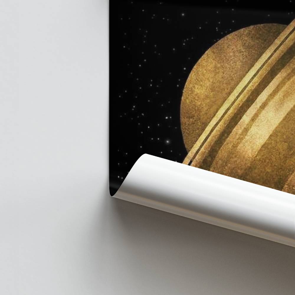 Saturno dorado Póster