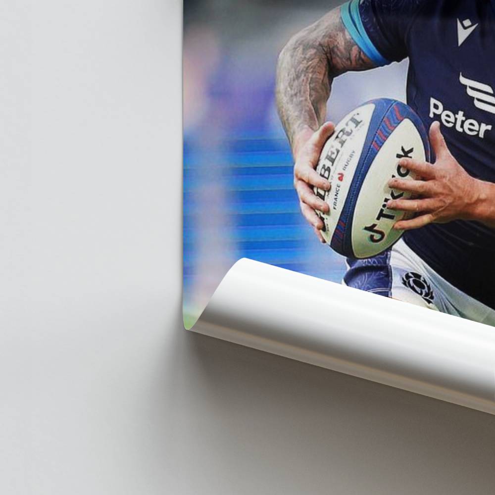 Rugby escocés dinámico Póster