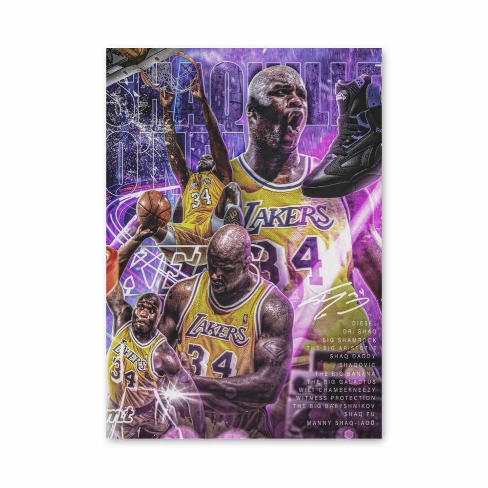 Poster Basketball Lakers Légende