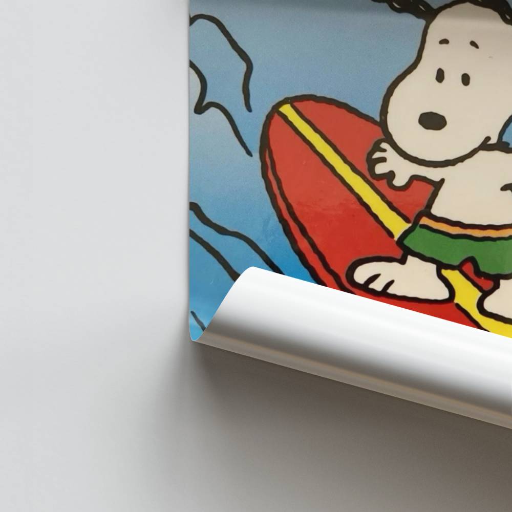 Poster Surfeur Beagle