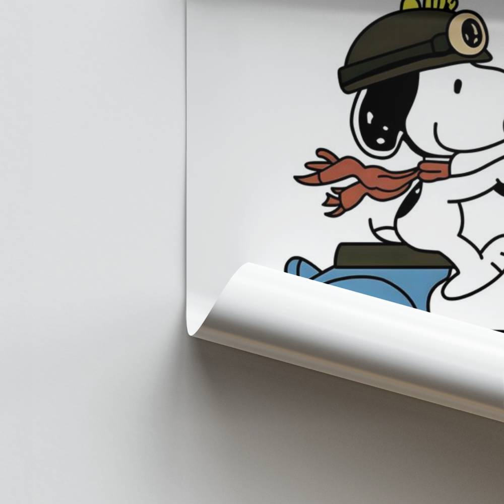 Poster Snoopy en Vespa