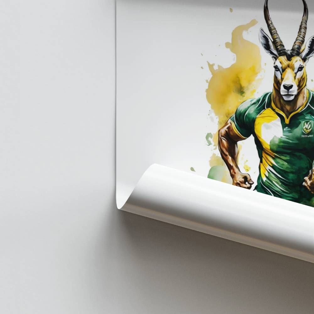 Póster Springbok Rugbyman
