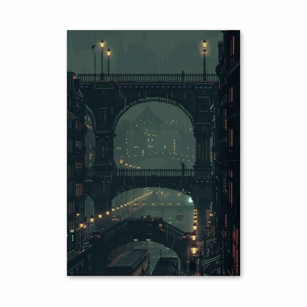Poster Nocturne Industrielle