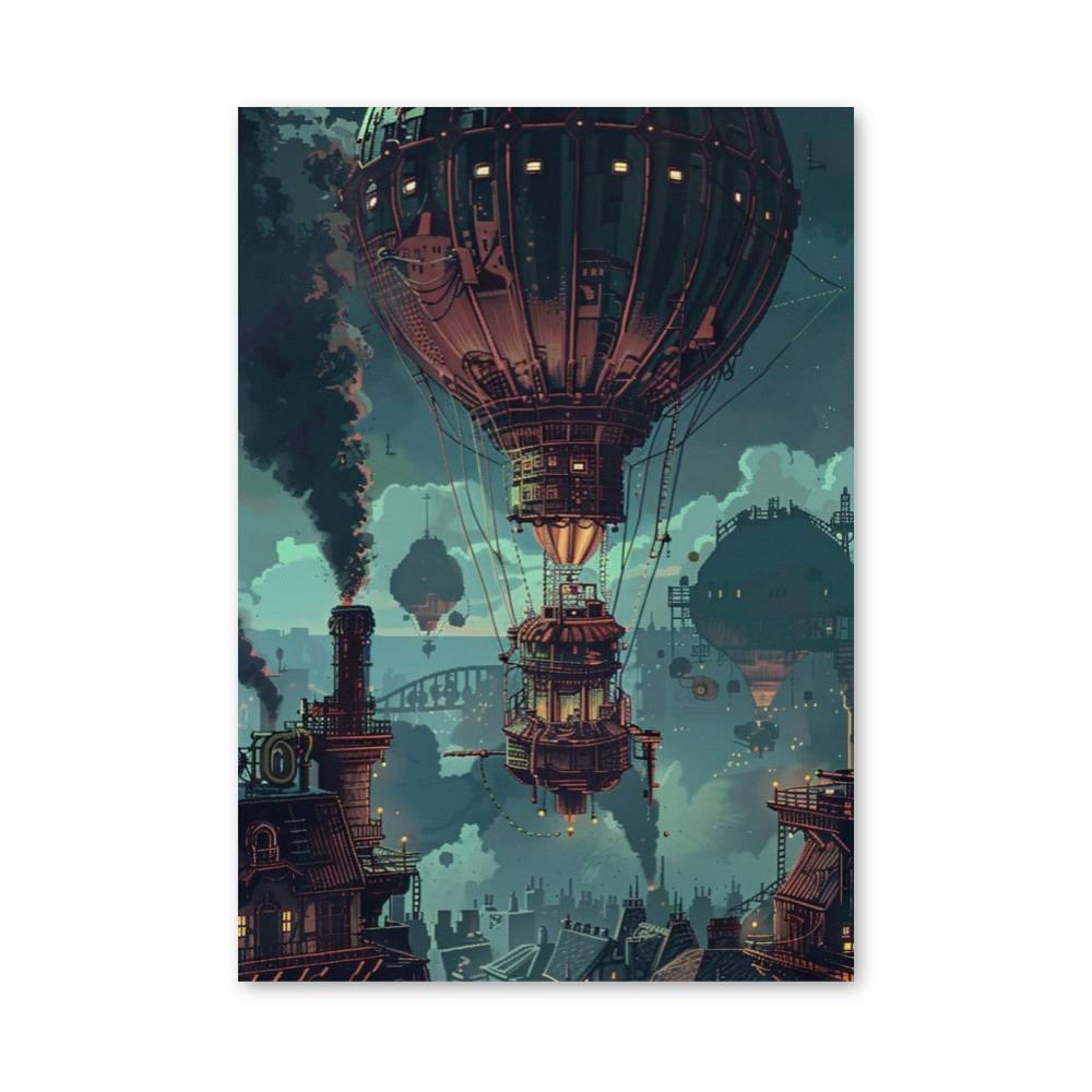Poster Montgolfière Victorienne