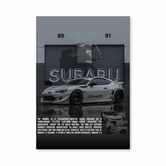 Poster Subaru Sportif