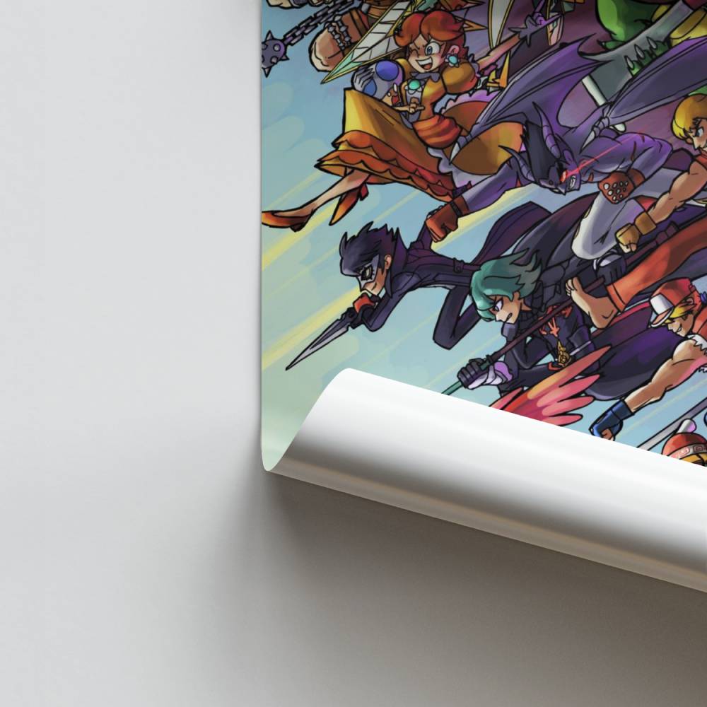 Póster Personajes de Super Smash Bros.