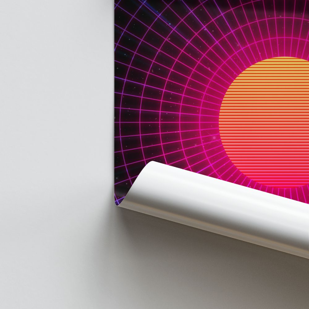 Póster Sol de onda sintética
