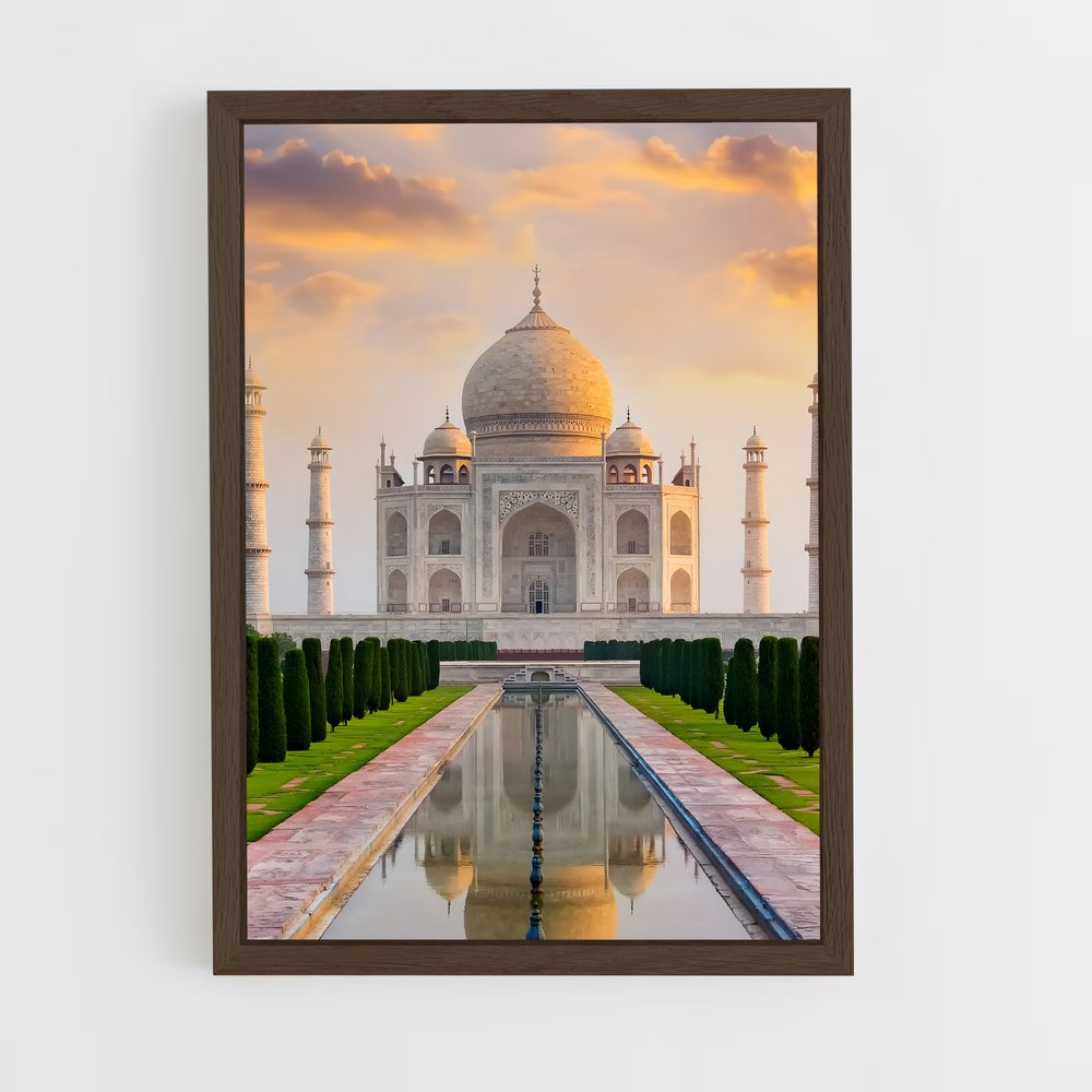 taj-mahal-8 cadre Bois foncé