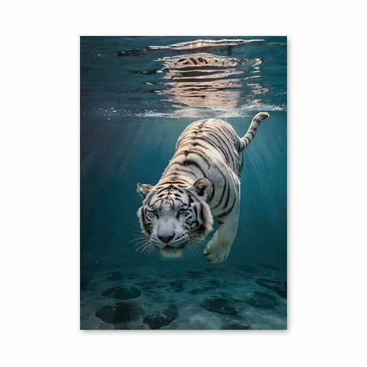 Poster Tigre Aquatique