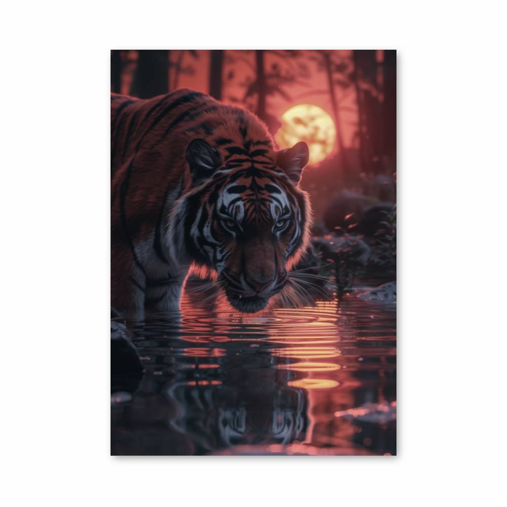 Poster Tigre Crépuscule