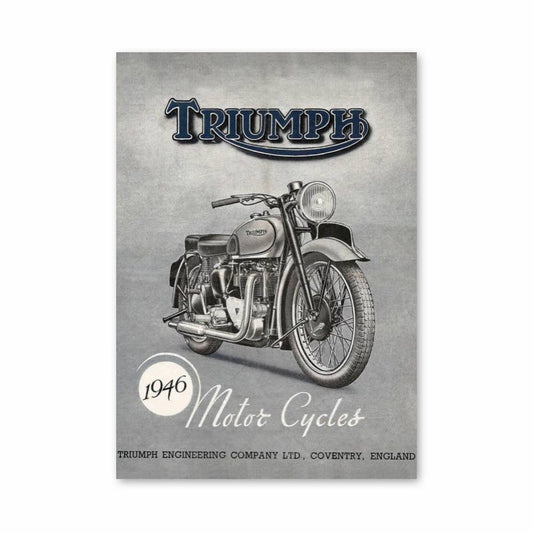 Poster Classic Bikes Triumph