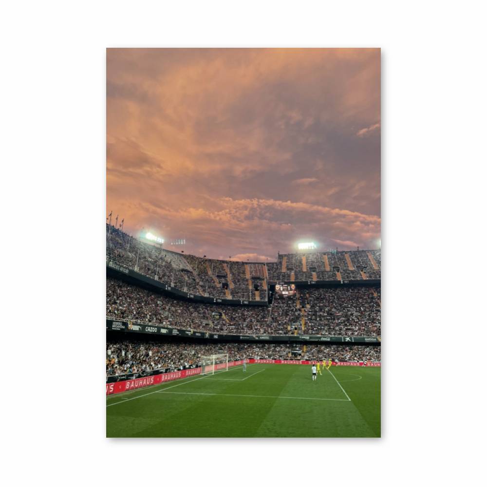 Poster Coucher de Soleil au Stade