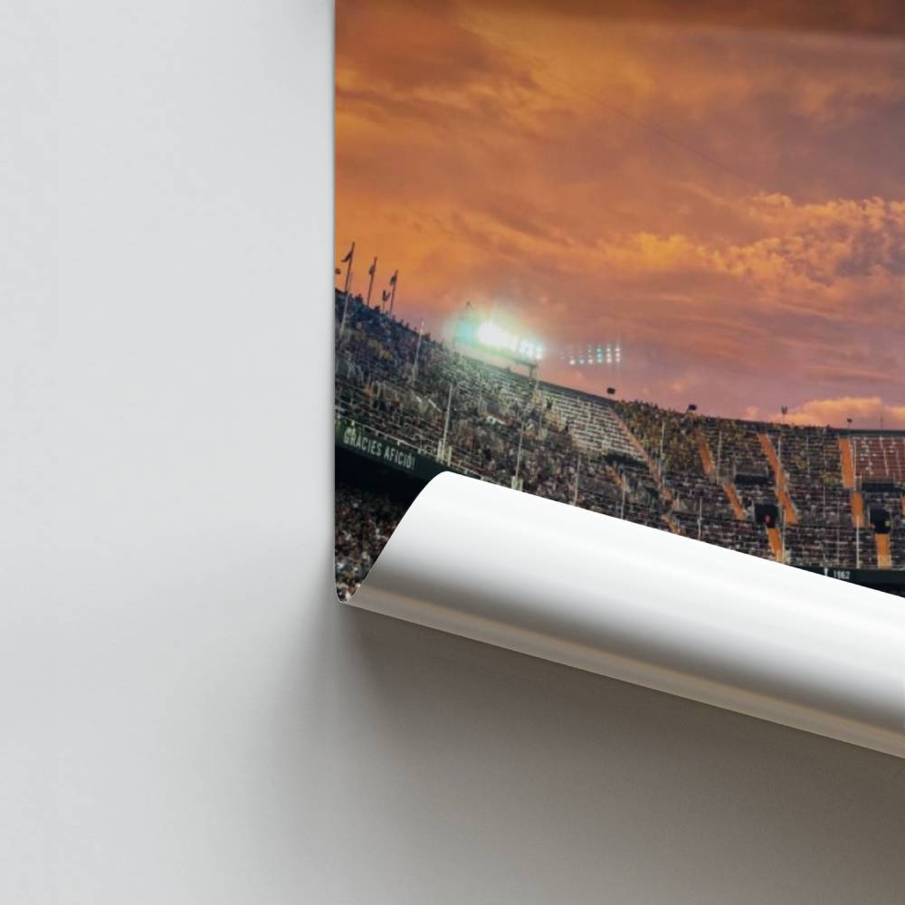 Póster Atardecer en el Estadio