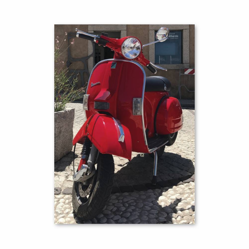 Poster Vespa Rouge Vintage