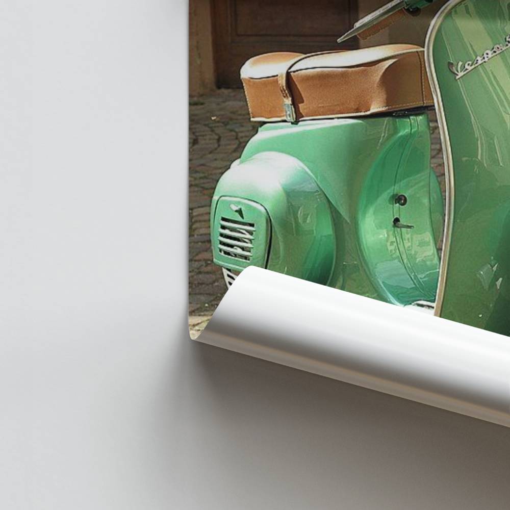 Póster Vespa urbana vintage