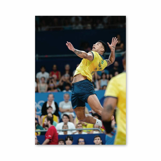 Poster Saut Puissant Volleyball