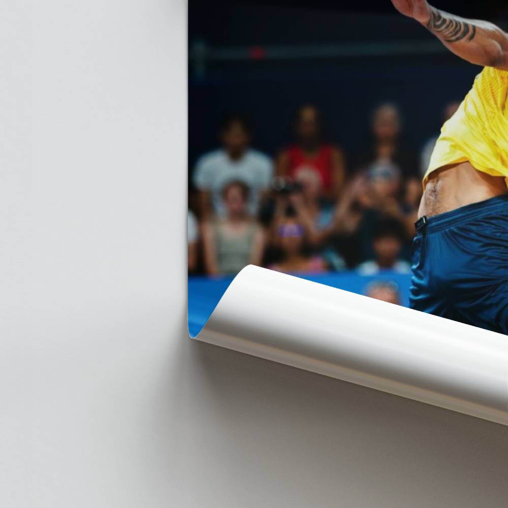 Potente salto de voleibol Póster