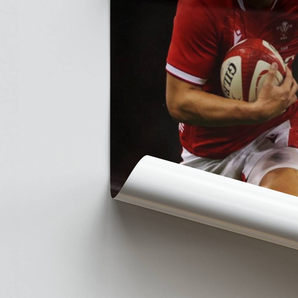 Rugby galés dinámico Póster