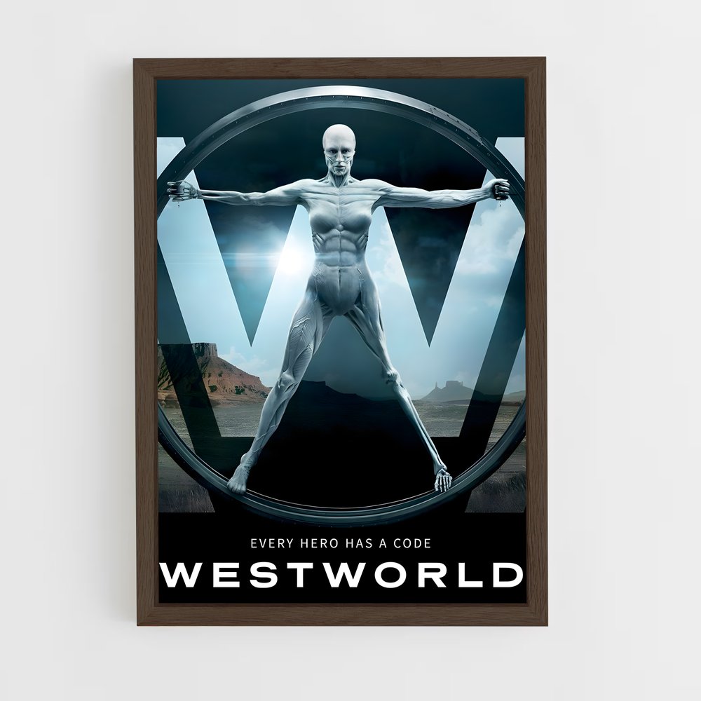 westworld-1 cadre Bois foncé
