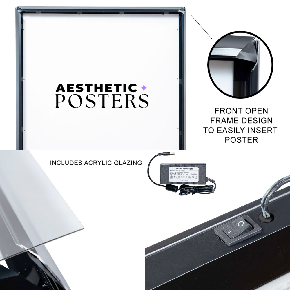 Marco de luz LED para pósteres