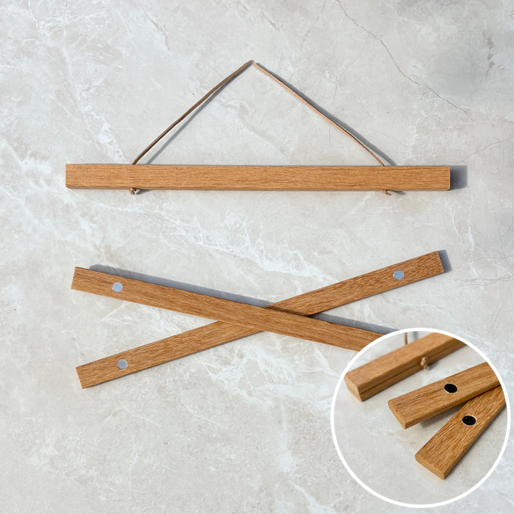 Soporte magnético de madera para pósteres