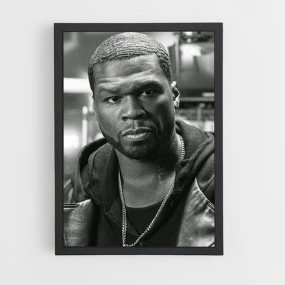 Póster 50cent Blanco y Negro