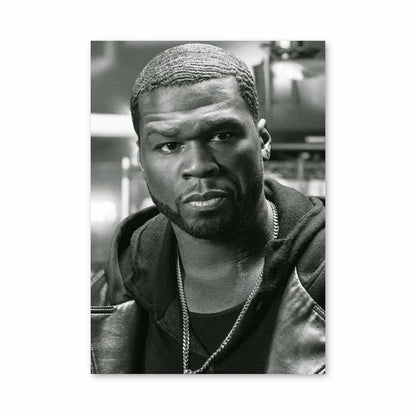 Póster 50cent Blanco y Negro