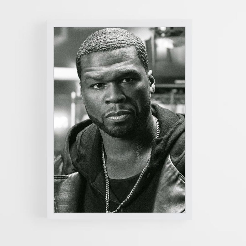 Póster 50cent Blanco y Negro