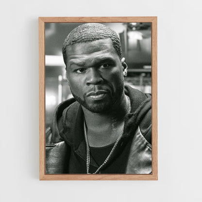 Póster 50cent Blanco y Negro