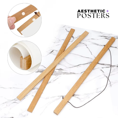 Soporte magnético de madera para pósteres