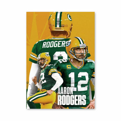 Poster Aaron Rodgers Jaune