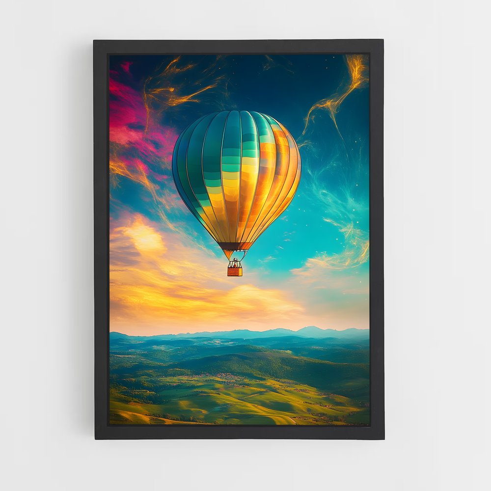 air-balloon-12 cadre Noir