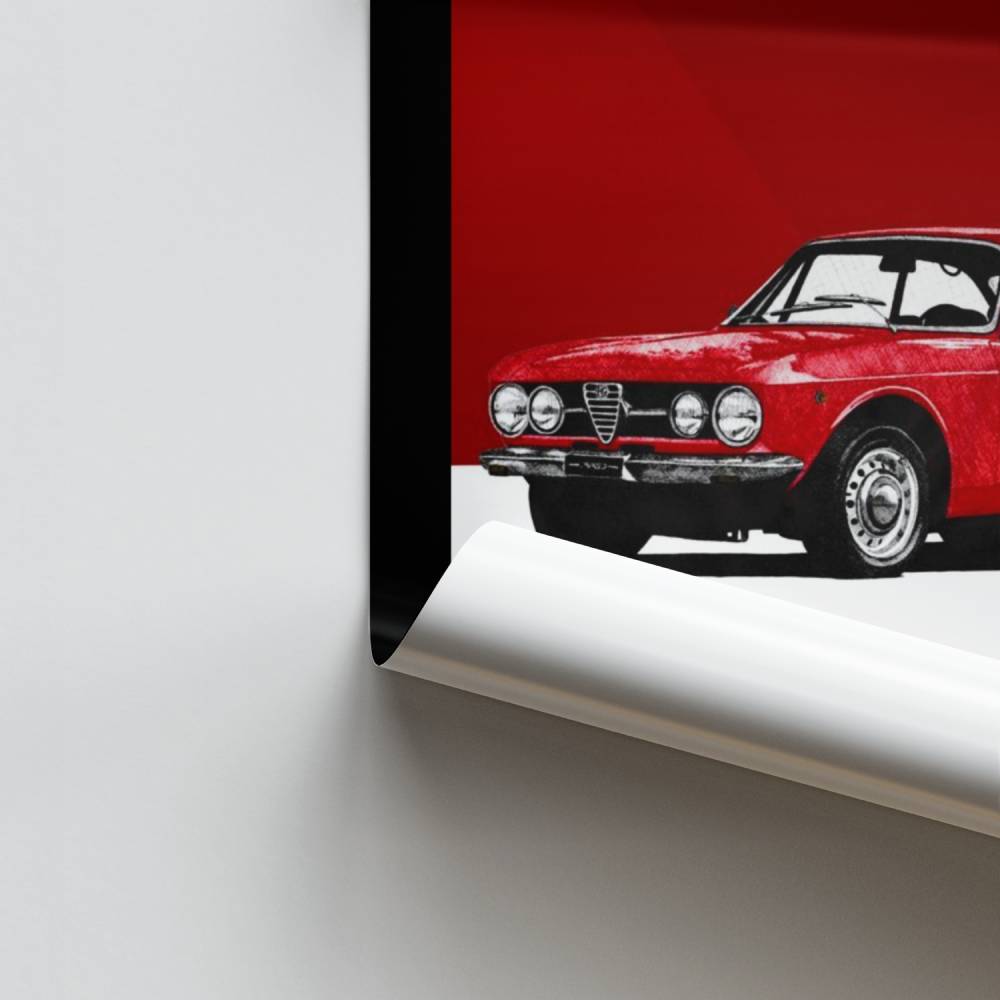 Póster Alfa Romeo Rojo