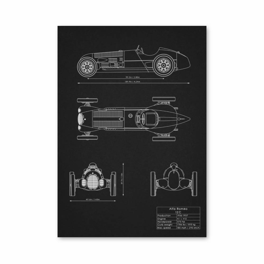 Poster Alfa Romeo 12C