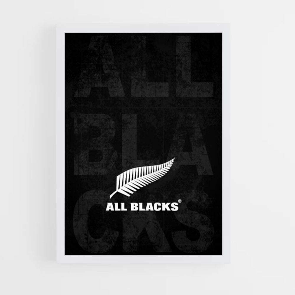 Logotipo de todos los negros Póster