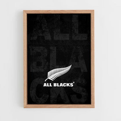 Logotipo de todos los negros Póster