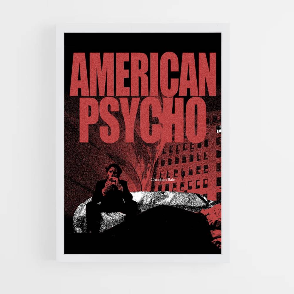 Póster American Psycho Rojo