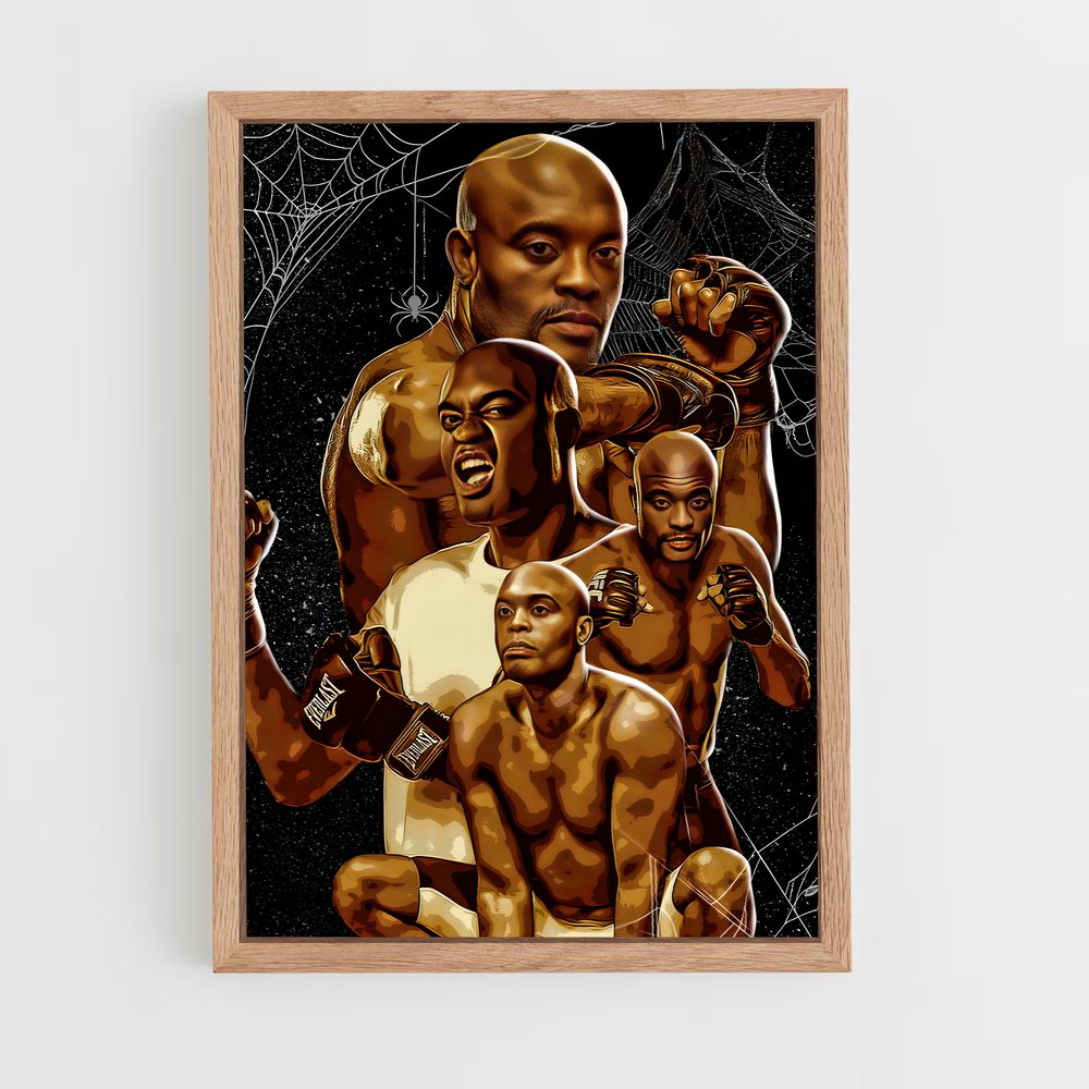 anderson-silva-1 cadre Bois clair